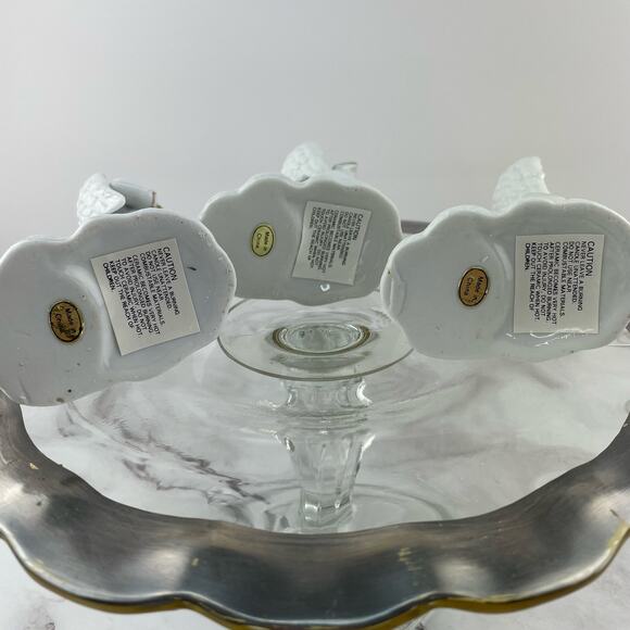 Christmas On Mainstreet Porcelain Angel Candleholders Set of 3 Musical Angels - Picture 10 of 14